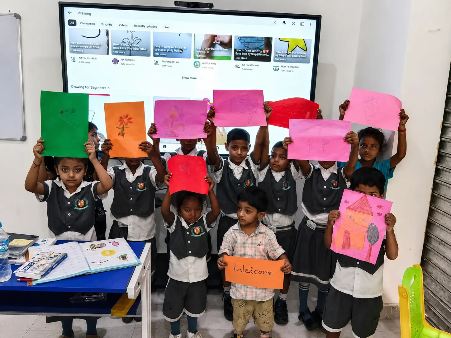 Children participating in activity-based learning
